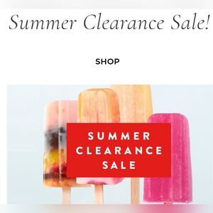 SUMMER CLEARANCE SALE HAPPENING NOW! MAKE OFFERS ON SUMMER ITEMS ☀️